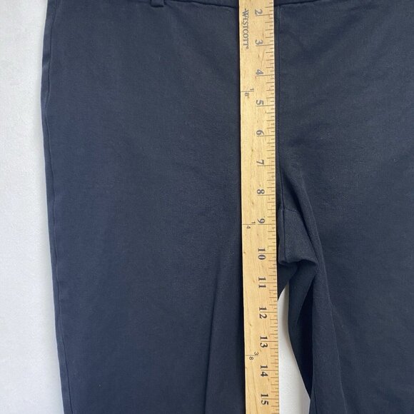 J.Crew Mercantile Mid Rise Ankle Pants Women Sz 8 Black Stretch Side Zip Used - Picture 9 of 16